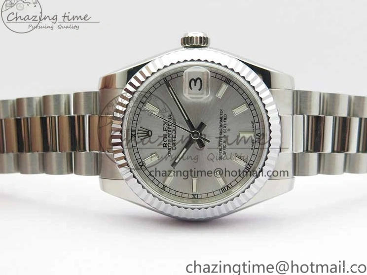 MiroTime 0513 Effortless Datejust 31mm 178274 SS GSF Best Edition Silver Stick Markers Dial on SS President Bracelet SEIKO NH05A 3056